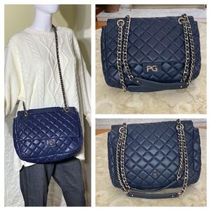 Purificación García Quilted Lambskin Leather Chain Strap Shoulder Bag